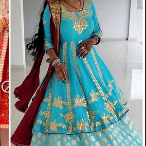 Indian dress. Anarkali with Lehanga